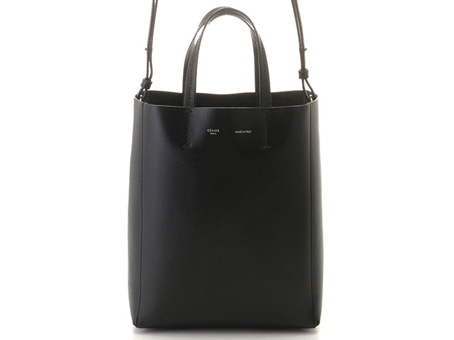 CELINE セリーヌ バーティカル カバ スモール ブラック レザー 2WAYショルダー 2120000258820【207】 – Brand  Station -ブランドステーション-