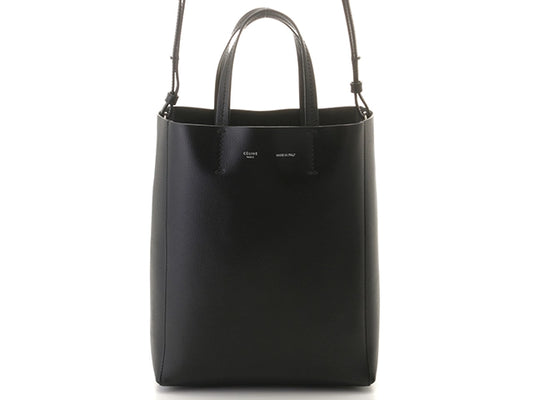 CELINE　セリーヌ　バーティカル カバ スモール　ブラック　レザー　2WAYショルダー　2120000258820【207】